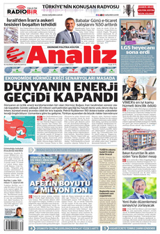 ANALİZ 16 Haziran 2025 gazete manşeti