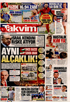 TAKVİM 17 Haziran 2025 gazete manşeti