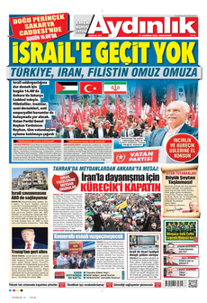 AYDINLIK GAZETESİ 21 Haziran 2025 gazete manşeti