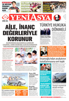 YENİ ASYA 21 Haziran 2025 gazete manşeti