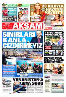 AKŞAM 22 Haziran 2025 gazete manşeti