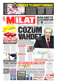 MİLAT 22 Haziran 2025 gazete manşeti