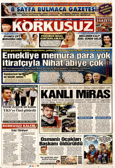 KORKUSUZ 22 Haziran 2025 gazete manşeti