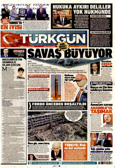 TÜRKGÜN 23 Haziran 2025 gazete manşeti