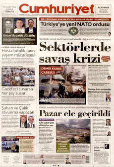 CUMHURİYET 23 Mart 2026 gazete manşeti