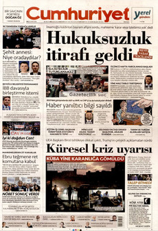 CUMHURİYET 24 Mart 2026 gazete manşeti