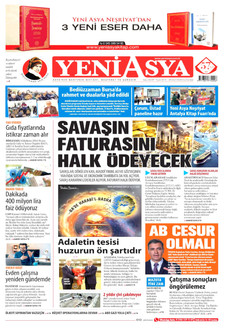 YENİ ASYA 28 Mart 2026 gazete manşeti