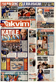 TAKVİM 30 Mart 2026 gazete manşeti