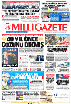 MİLLİ GAZETE 31 Mart 2026 gazete manşeti