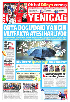 YENİÇAĞ 2 Nisan 2026 gazete manşeti