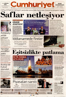 CUMHURİYET 3 Nisan 2026 gazete manşeti