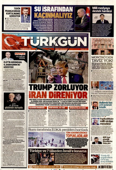 TÜRKGÜN 3 Nisan 2026 gazete manşeti