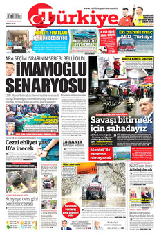 TÜRKİYE GAZETESİ 3 Nisan 2026 gazete manşeti