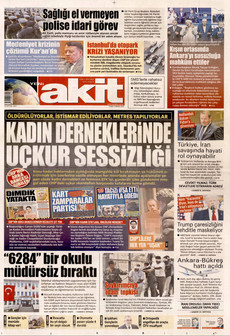 YENİ AKİT 3 Nisan 2026 gazete manşeti