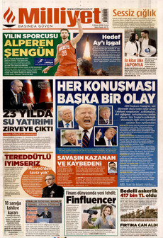 MİLLİYET 3 Nisan 2026 gazete manşeti
