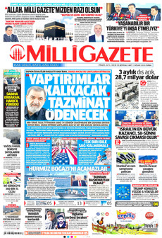 MİLLİ GAZETE 3 Nisan 2026 gazete manşeti