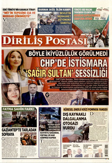 DİRİLİŞ POSTASI 3 Nisan 2026 gazete manşeti