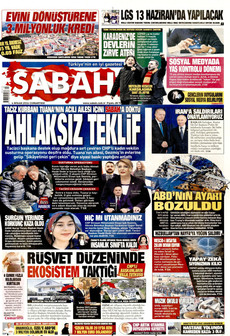 SABAH 4 Nisan 2026 gazete manşeti