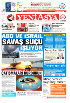 YENİ ASYA 4 Nisan 2026 gazete manşeti