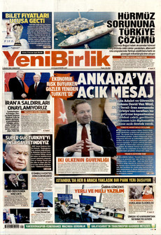 YENİBİRLİK 4 Nisan 2026 gazete manşeti