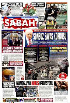 SABAH 9 Nisan 2026 gazete manşeti