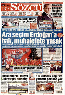 SÖZCÜ 9 Nisan 2026 gazete manşeti