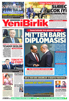 YENİBİRLİK 9 Nisan 2026 gazete manşeti