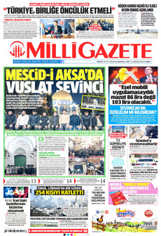 MİLLİ GAZETE 10 Nisan 2026 gazete manşeti