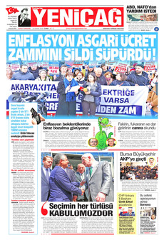 YENİÇAĞ 10 Nisan 2026 gazete manşeti
