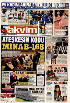 TAKVİM 12 Nisan 2026 gazete manşeti
