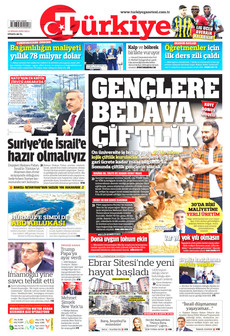 TÜRKİYE GAZETESİ 14 Nisan 2026 gazete manşeti