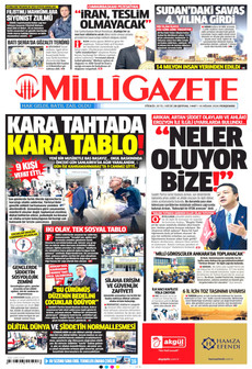 MİLLİ GAZETE 16 Nisan 2026 gazete manşeti