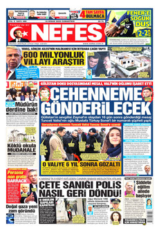 NEFES 18 Nisan 2026 gazete manşeti