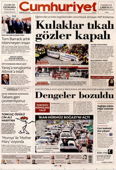 CUMHURİYET 18 Nisan 2026 gazete manşeti