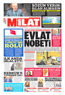 MİLAT 18 Nisan 2026 gazete manşeti