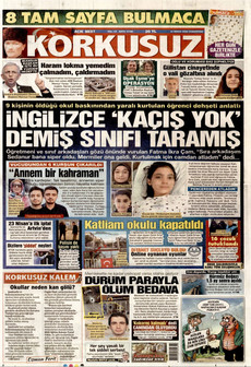 KORKUSUZ 18 Nisan 2026 gazete manşeti