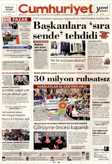 CUMHURİYET 19 Nisan 2026 gazete manşeti