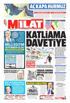 MİLAT 19 Nisan 2026 gazete manşeti