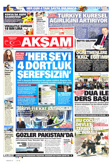 AKŞAM 21 Nisan 2026 gazete manşeti