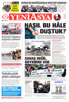 YENİ ASYA 21 Nisan 2026 gazete manşeti