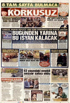 KORKUSUZ 21 Nisan 2026 gazete manşeti
