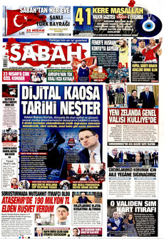 SABAH 22 Nisan 2026 gazete manşeti