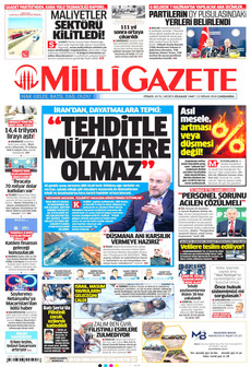 MİLLİ GAZETE 22 Nisan 2026 gazete manşeti