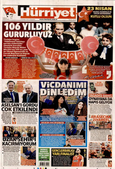 HÜRRİYET 23 Nisan 2026 gazete manşeti