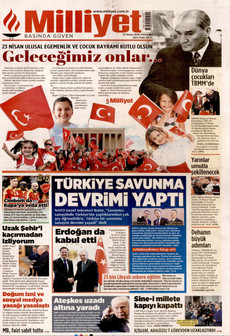 MİLLİYET 23 Nisan 2026 gazete manşeti