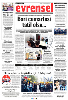 EVRENSEL 23 Nisan 2026 gazete manşeti