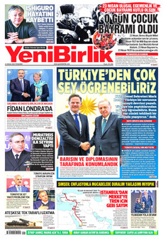 YENİBİRLİK 23 Nisan 2026 gazete manşeti