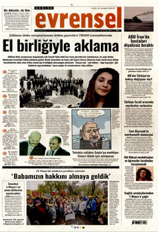 EVRENSEL 24 Nisan 2026 gazete manşeti