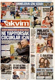 TAKVİM 24 Nisan 2026 gazete manşeti
