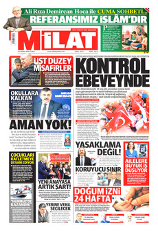 MİLAT 24 Nisan 2026 gazete manşeti